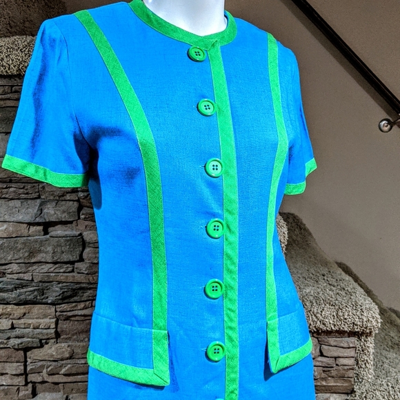 4/$25 Vintage Ronnie Heller dress sz 8 - Picture 6 of 8